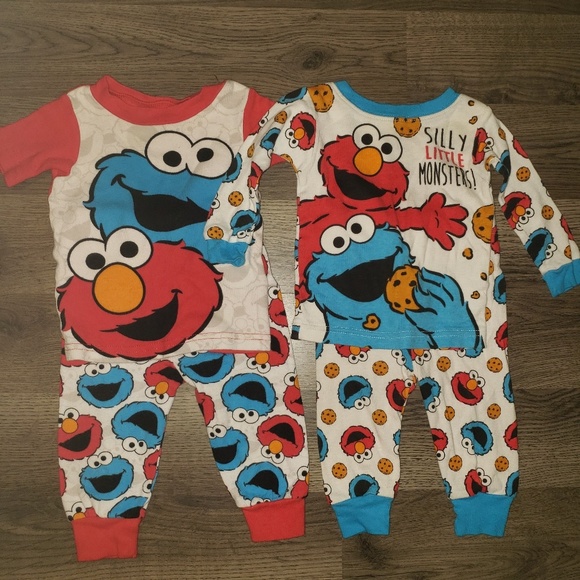 Disney Other - 3/$12 🧸 9-12m Snugfit Pajamas/Sesame Street EUC